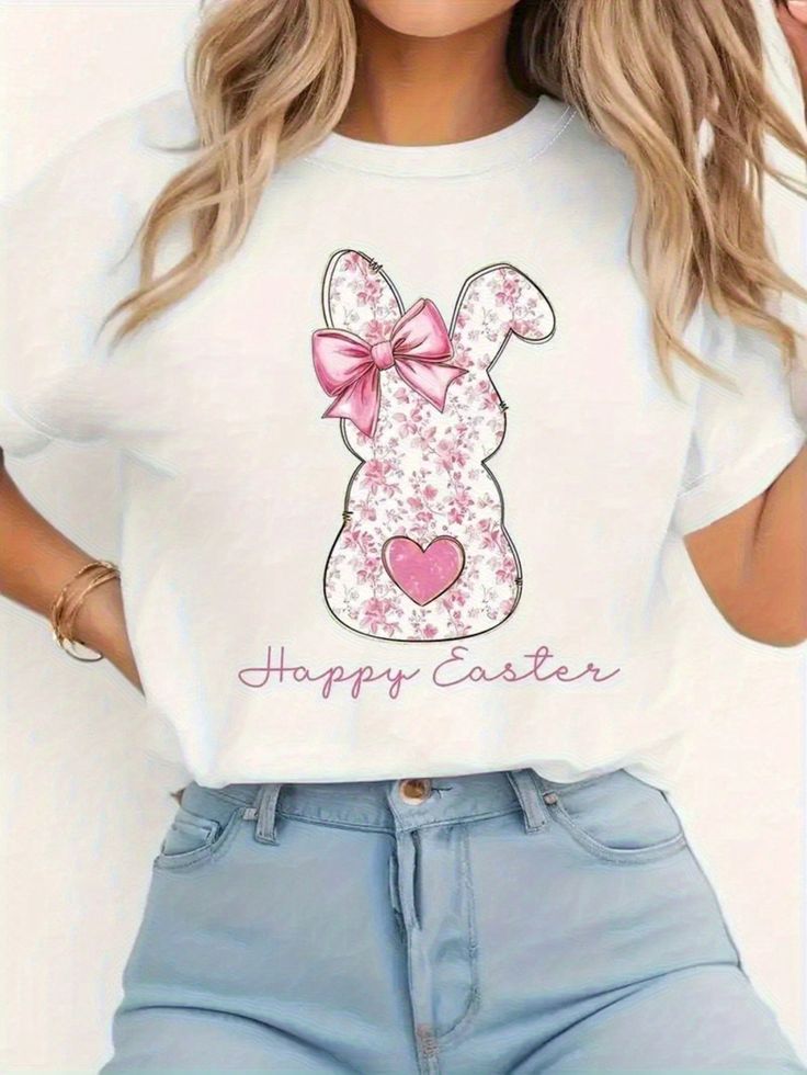 Pink Happy Easter T-shirt